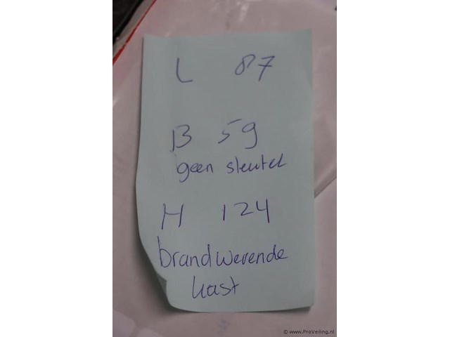 Brandwerende kast - 87x59x124cm - afbeelding 8 van  8