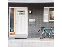 Brasq brievenbus hangend grijs deluxe met slot en krantenvak rvs - afbeelding 2 van  4