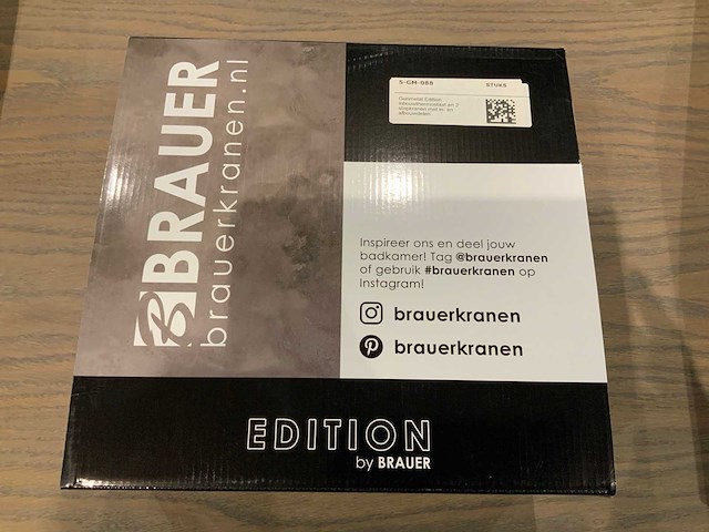 Brauer - inbouw regendouche - gun metal - afbeelding 6 van  6