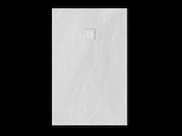 Brauer asteroid douchebak 90x140 antislip en antibacterieel mineraalmarmer mat wit - afbeelding 2 van  5