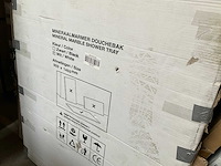 Brauer asteroid douchebak 90x140 antislip en antibacterieel mineraalmarmer mat wit - afbeelding 3 van  5
