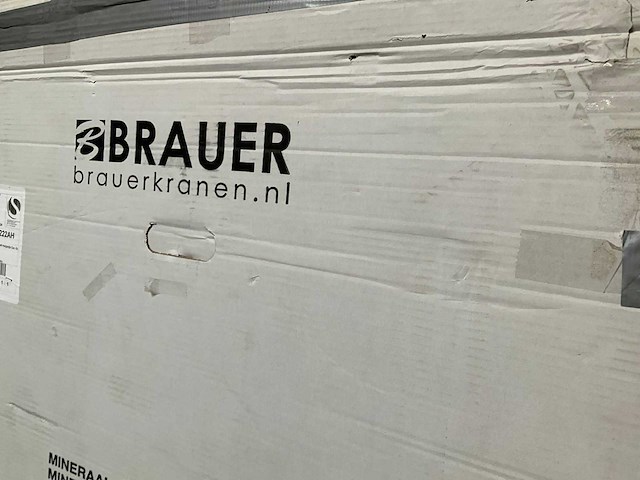 Brauer asteroid douchebak 90x140 antislip en antibacterieel mineraalmarmer mat wit - afbeelding 5 van  5
