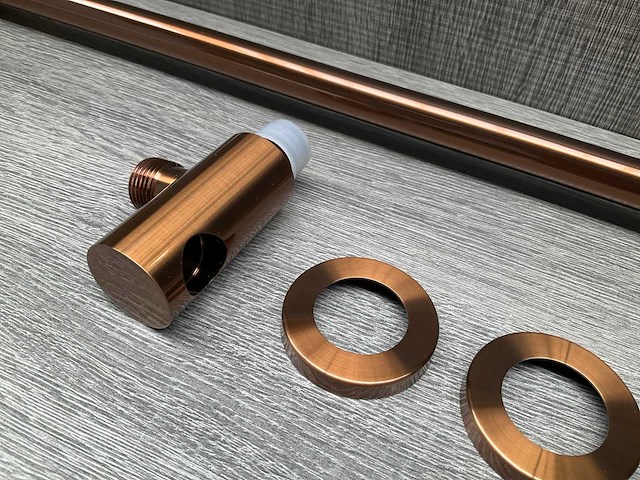 Brauer copper edition glijstang geïntegreerde wateruitlaat brushed copper pvd 70cm - afbeelding 3 van  6