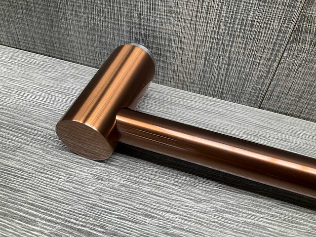 Brauer copper edition glijstang geïntegreerde wateruitlaat brushed copper pvd 70cm - afbeelding 4 van  6