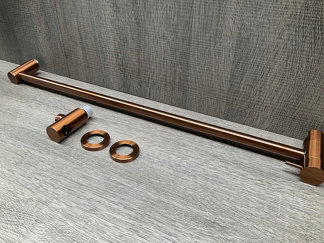 Brauer copper edition glijstang geïntegreerde wateruitlaat brushed copper pvd 70cm - afbeelding 2 van  6