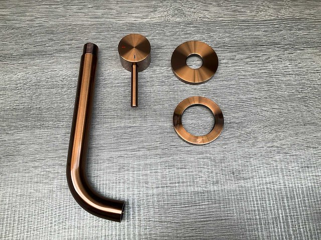 Brauer copper edition inbouw wastafelkraan afbouwdeel met gebogen uitloop brushed copper - afbeelding 3 van  6