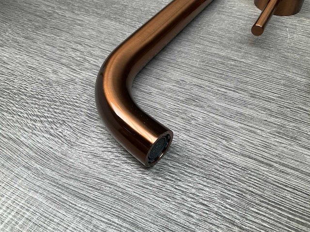 Brauer copper edition inbouw wastafelkraan afbouwdeel met gebogen uitloop brushed copper - afbeelding 5 van  6