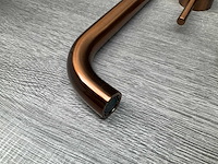 Brauer copper edition inbouw wastafelkraan afbouwdeel met gebogen uitloop brushed copper - afbeelding 5 van  6