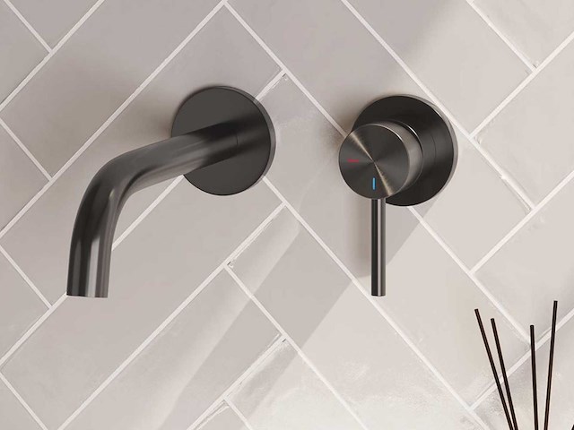 Brauer gunmetal edition inbouw wastafelkraan met inbouwdeel pvd 5-gm-004 - afbeelding 1 van  10