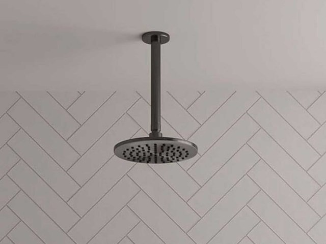 Brauer gunmetal edition regendouche 20cm met plafondarm 20cm - afbeelding 1 van  6