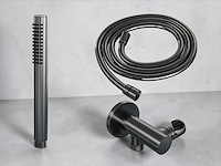 Brauer gunmetal edition staaf handdouche wandaansluitbocht en slang 150cm - afbeelding 2 van  7