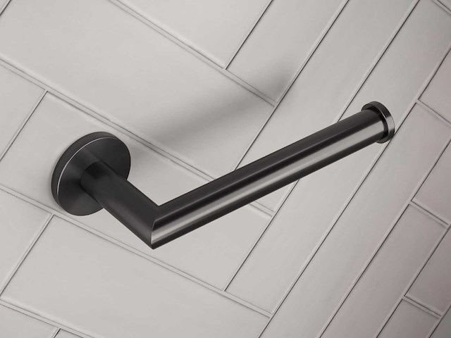 Brauer gunmetal edition toiletrolhouder pvd brushed gunmetal - afbeelding 1 van  4