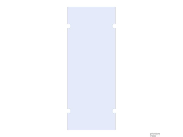 Brauer wand 80x200cm tweezijdige uitsparingen - afbeelding 1 van  1