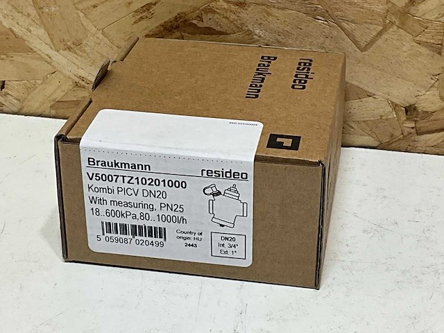 Braukmann kombi-qm regelafsluiter binnendraad dn20 max flow 1000 l/h (3x) - afbeelding 3 van  8