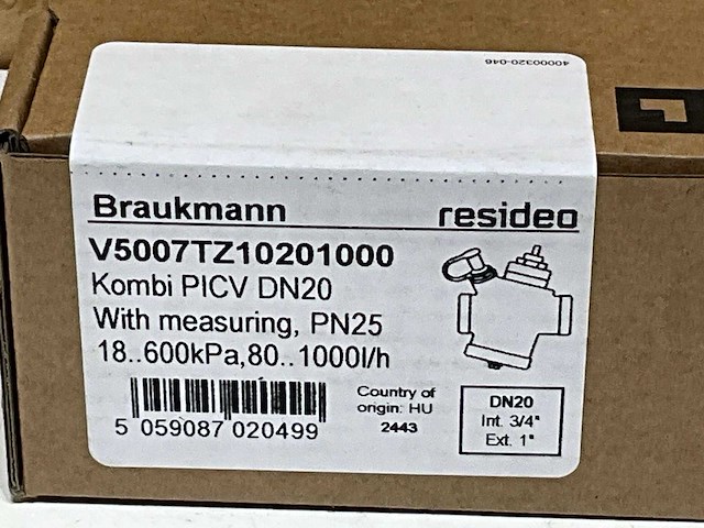Braukmann kombi-qm regelafsluiter binnendraad dn20 max flow 1000 l/h (3x) - afbeelding 4 van  8