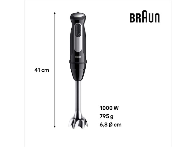 Braun multiquick 5 pro mq55.254m staafmixer zwart - afbeelding 3 van  6