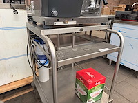 Bravilor bonamat - rlx31-001 - koffiemachine met heetwaterunit op rvs serveerwagen - afbeelding 7 van  9