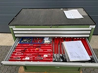 Brede lista ladenkast - gevuld met boren etc. - werkplaatsmeubilair - afbeelding 3 van  11