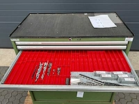 Brede lista ladenkast - gevuld met boren etc. - werkplaatsmeubilair - afbeelding 6 van  11