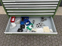 Brede lista ladenkast - gevuld met boren etc. - werkplaatsmeubilair - afbeelding 10 van  11