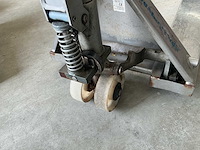 Brede rvs hand hydraulische palletwagen - afbeelding 6 van  9
