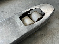 Brede rvs hand hydraulische palletwagen - afbeelding 7 van  9