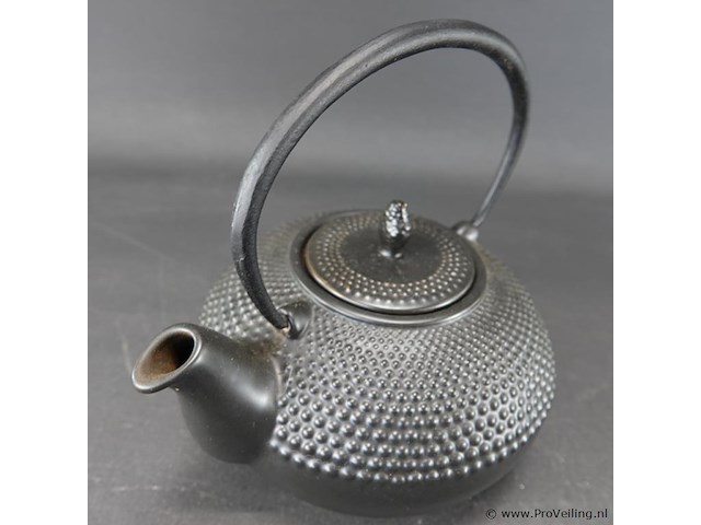 Bredemeijer zwarte steengoed lotus theepot - afbeelding 2 van  5