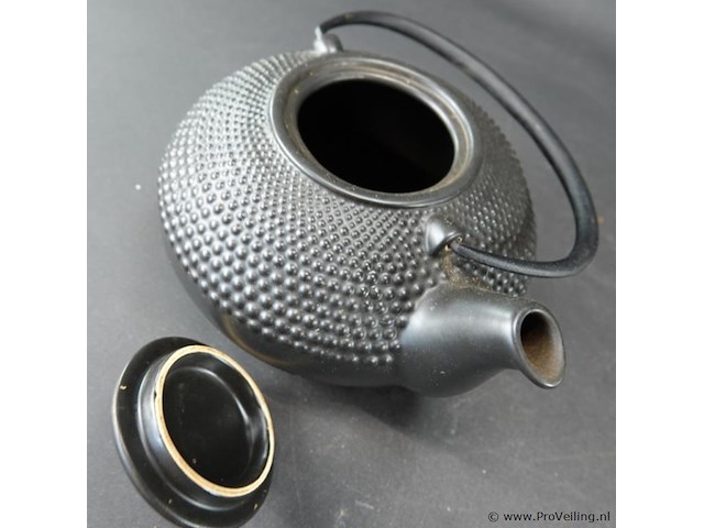 Bredemeijer zwarte steengoed lotus theepot - afbeelding 4 van  5