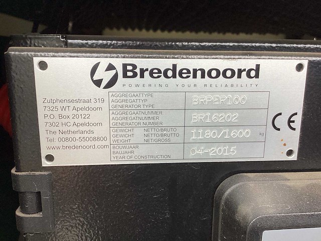 Bredenoord - 2015 - brper100 - stroomgenerator - afbeelding 22 van  22