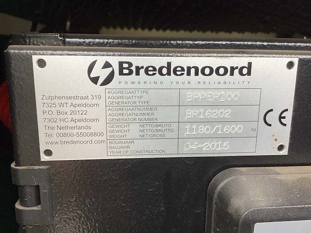 Bredenoord - 2015 - brper100 - stroomgenerator - afbeelding 22 van  22