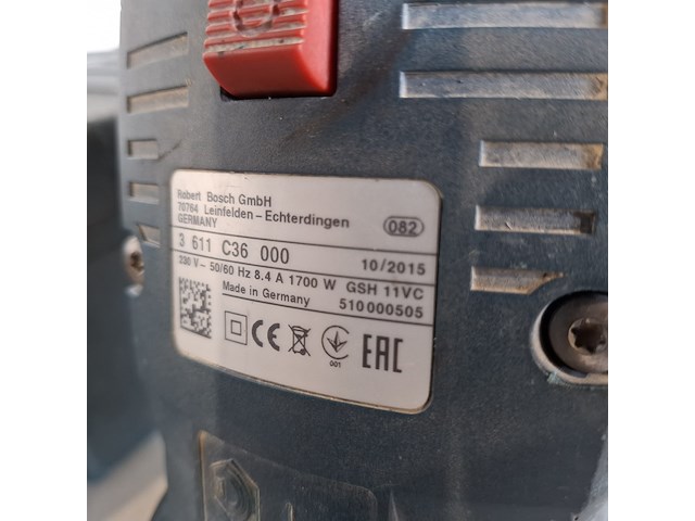 Breekhamer - 11kg - 230v - sds-max bosch, gsh 11 vc, bouwjaar 2015 - afbeelding 6 van  7