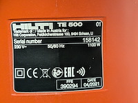 Breekhamer - 6kg - 230v - sds-max - hilti hilti, te 500, bouwjaar 2021 - afbeelding 7 van  10