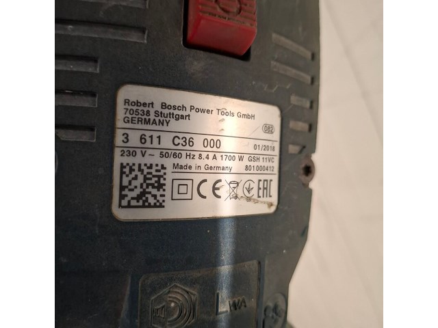 Breekhamer 11kg sds-max 230v ~, bosch, gsh 11 vc, 2018 - afbeelding 6 van  7