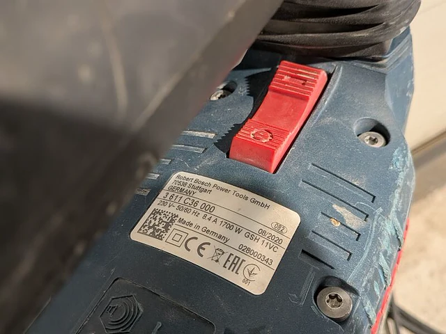Breekhamer 11kg sds-max 230v ~, bosch, gsh 11 vc, 2020 - afbeelding 4 van  5