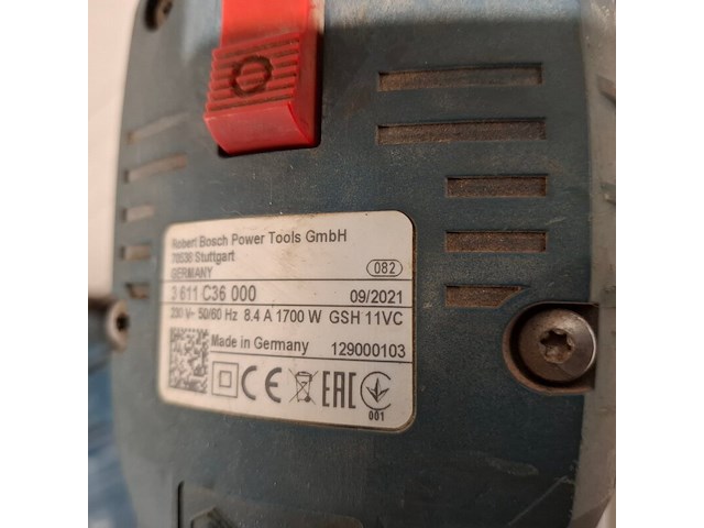 Breekhamer 11kg sds-max 230v ~, bosch, gsh 11 vc, 2021 - afbeelding 5 van  6