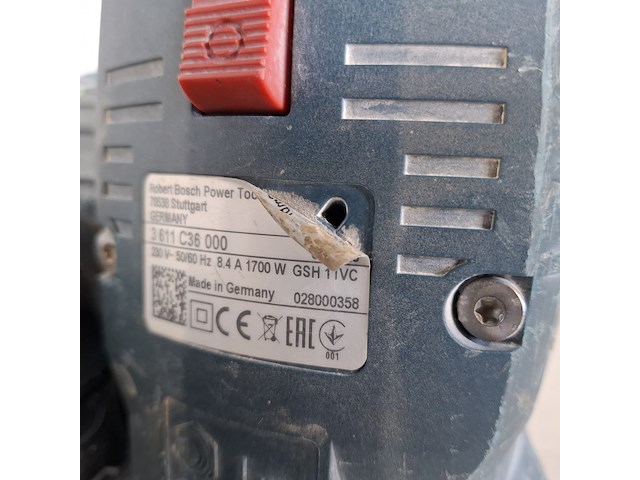 Breekhamer 11kg sds-max 230v ~ bosch, gsh 11 vc, bouwjaar 2020 - afbeelding 7 van  8