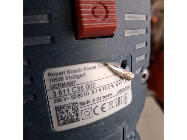 Breekhamer 11kg sds-max 230v ~ bosch, gsh 11 vc, bouwjaar 2020 - afbeelding 8 van  8