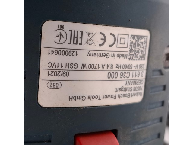 Breekhamer 11kg sds-max 230v ~ bosch, gsh 11 vc, bouwjaar 2021 - afbeelding 8 van  9