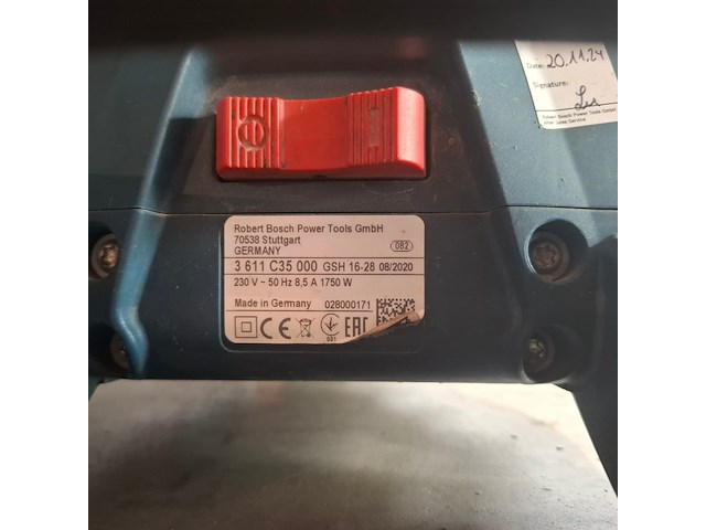 Breekhamer 18kg hex-28 230v ~ bosch, gsh 16-28 e, bouwjaar 2020 - afbeelding 4 van  5
