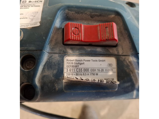 Breekhamer 18kg hex-28 230v ~ bosch, gsh 16-28 e, bouwjaar 2021 - afbeelding 1 van  3