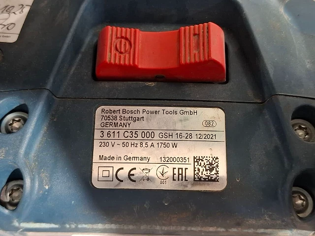 Breekhamer 18kg hex-28 230v ~ bosch, gsh 16-28 e, bouwjaar 2021 - afbeelding 2 van  5