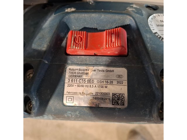 Breekhamer 18kg hex-28 230v ~ bosch, gsh 16-28 e, bouwjaar 2022 - afbeelding 2 van  3
