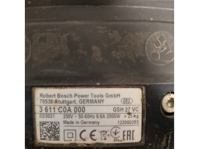 Breekhamer 30kg hex-28 230v ~, boschbosch, gsh 27 vcgsh 27 vc, 20242021 - afbeelding 7 van  7