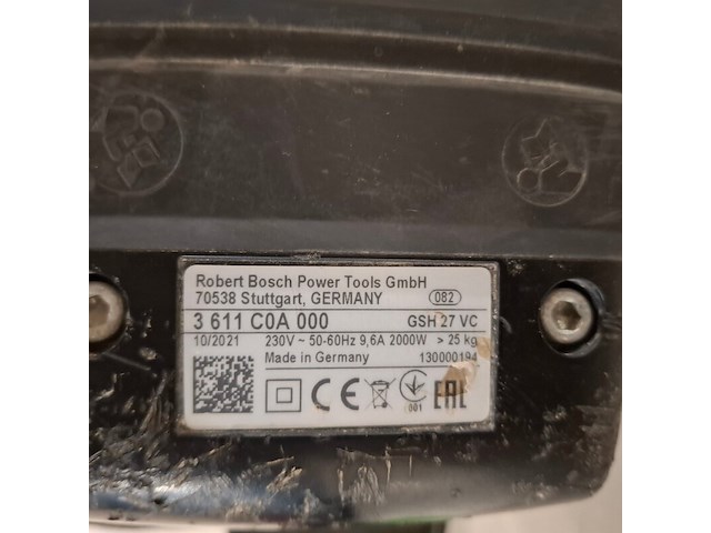 Breekhamer 30kg hex-28 230v ~, boschbosch, gsh 27 vcgsh 27 vc, 20242021 - afbeelding 5 van  5