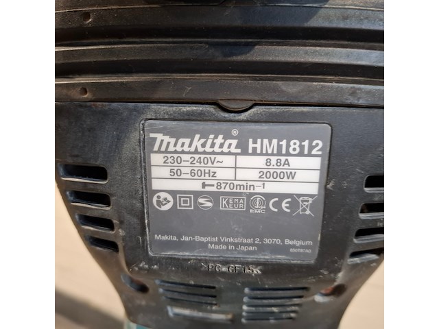 Breekhamer 30kg hex-28 230v ~ makita, mh1812, bouwjaar 2015 - afbeelding 5 van  5