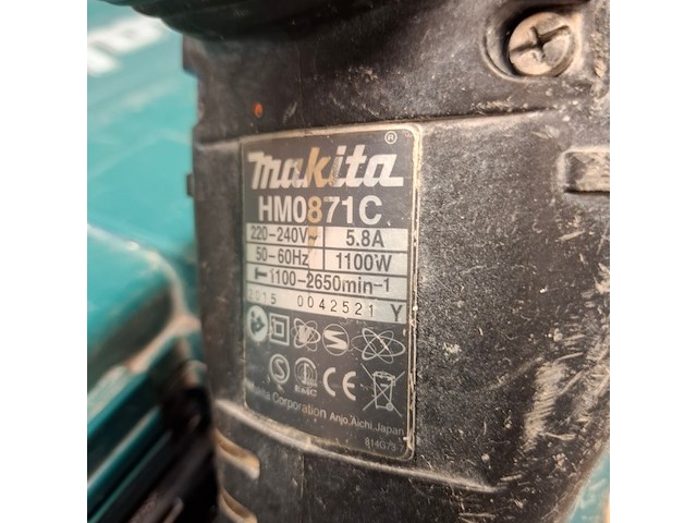 Breekhamer makita, hm0871c, bouwjaar 2015 - afbeelding 3 van  6