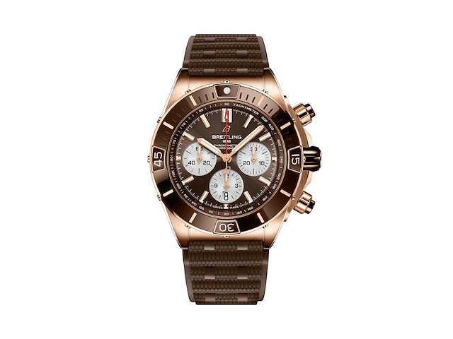 Breitling super chronomat b01 44 | rose gold | brown dial | 2026 | unworn - afbeelding 1 van  4