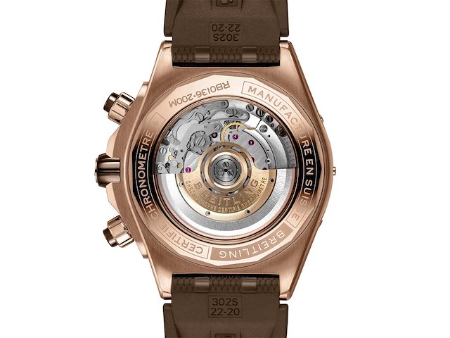 Breitling super chronomat b01 44 | rose gold | brown dial | 2026 | unworn - afbeelding 4 van  4