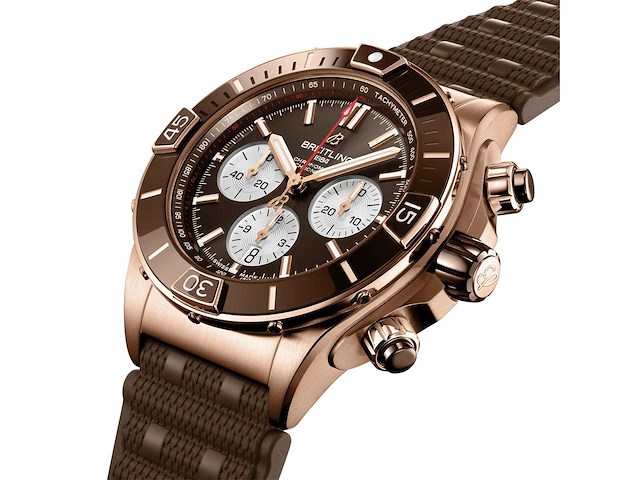 Breitling super chronomat b01 44 | rose gold | brown dial | 2026 | unworn - afbeelding 2 van  4