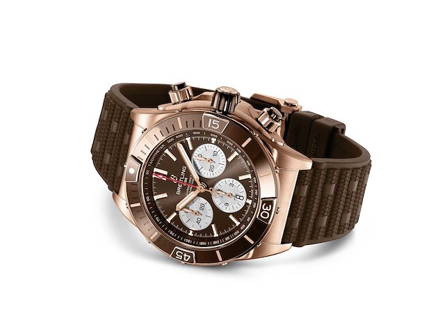 Breitling super chronomat b01 44 | rose gold | brown dial | 2026 | unworn - afbeelding 3 van  4